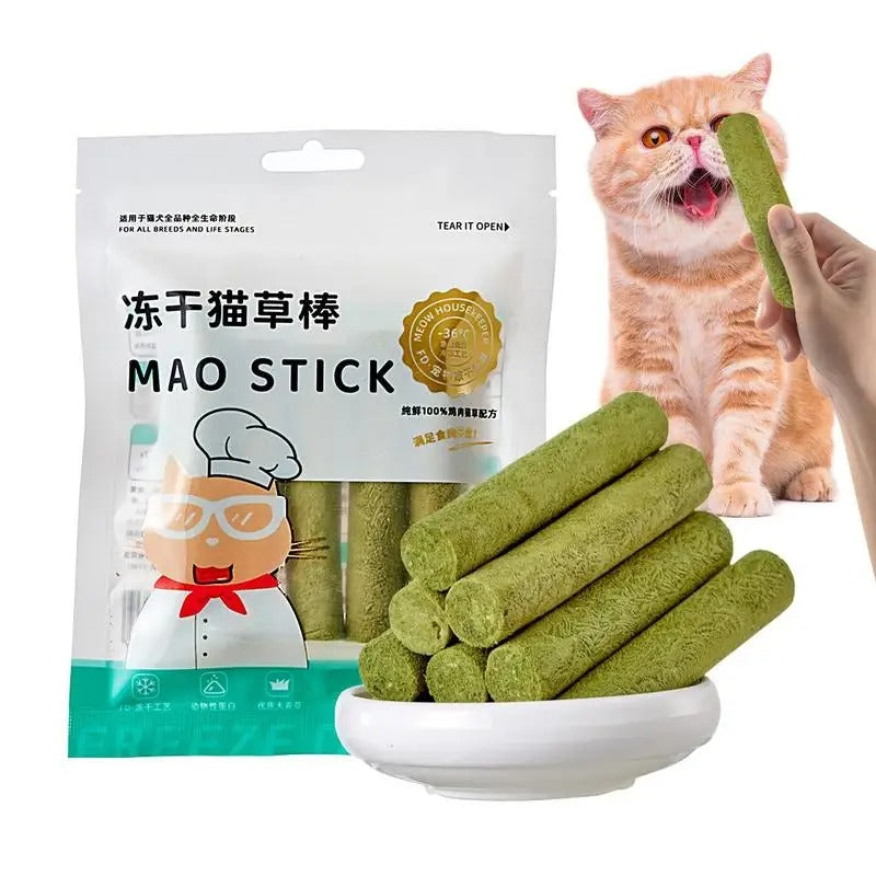Mao Mao Cat Grass Teething Sticks 5pcs.