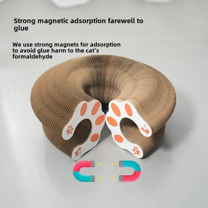 Round Cat Scratcher with Built-In Ball Toy